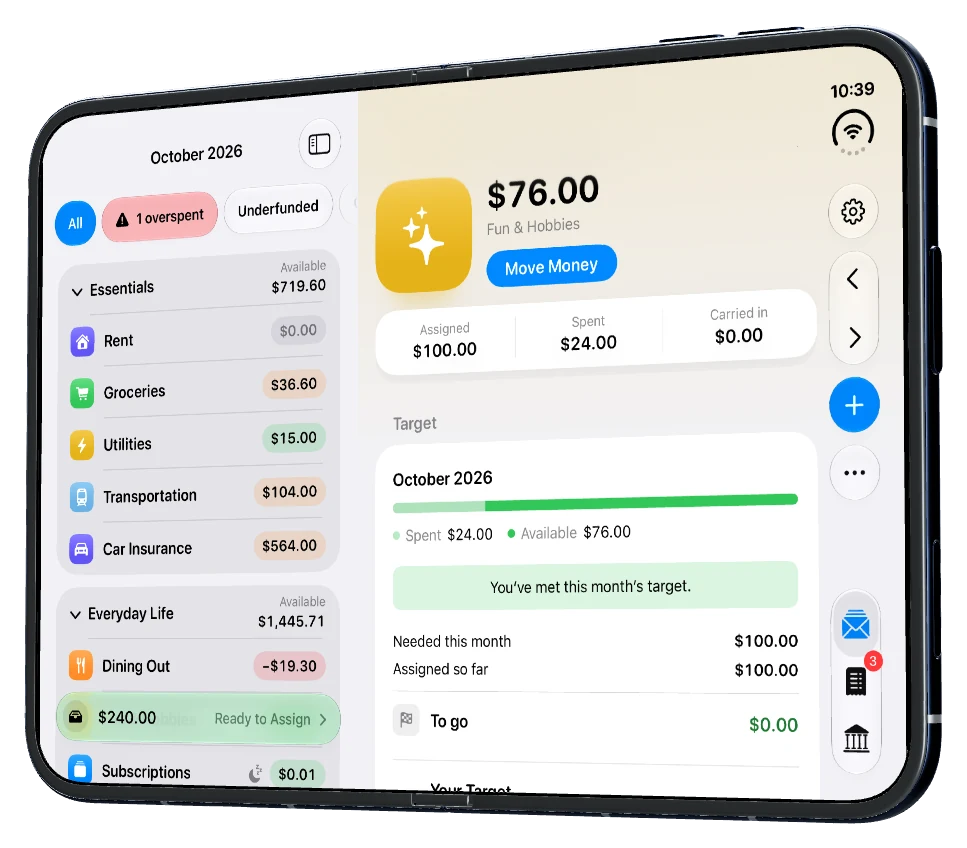Bow open on iPhone Duo: the envelope list beside an envelope’s details
